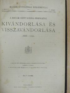 A magyar szent korona országainak kivándorlása és visszavándorlása/Táblás kimutatások [antikvár]