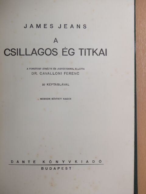 James Jeans - A csillagos ég titkai [antikvár]