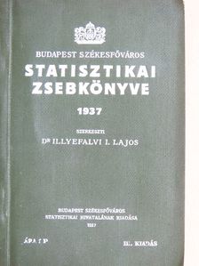Budapest székesfőváros statisztikai zsebkönyve 1937 [antikvár]