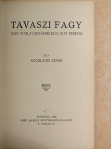 Kodolányi János - Tavaszi fagy [antikvár]