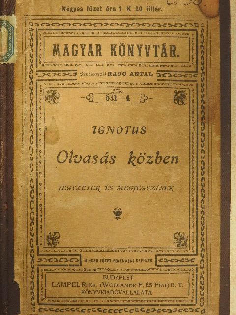 Erich Berneker - Olvasás közben [antikvár]