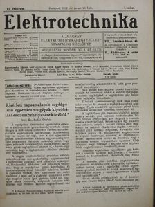 Dr. Halmos Imre - Elektrotechnika 1913. (nem teljes évfolyam) [antikvár]