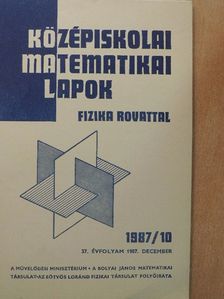 Surányi János - Középiskolai matematikai lapok 1987. december [antikvár]