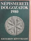 Barabás László - Népismereti dolgozatok 1980 [antikvár]