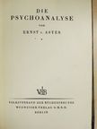 Ernst v. Aster - Die Psychoanalyse [antikvár]