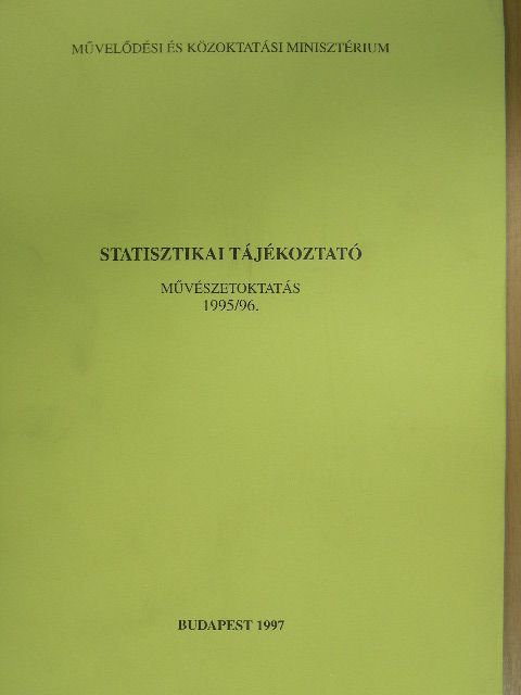 Statisztikai tájékoztató [antikvár]