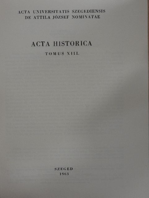 L. Trenard - Acta Historica Tomus XIII. [antikvár]