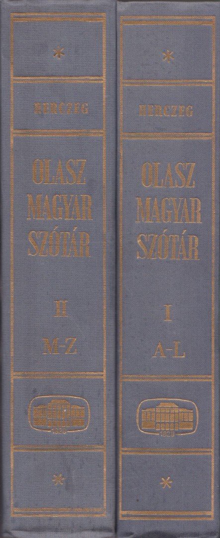 HERCZEG GYULA - Olasz-Magyar szótár I-II. [antikvár]