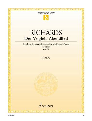 RICHARDS,BR. - DER VÖGLEIN ABENDLIED FÜR KLAVIER  (ROMANZE) OP.71 ANTIKVÁR