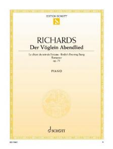 RICHARDS,BR. - DER VÖGLEIN ABENDLIED FÜR KLAVIER  (ROMANZE) OP.71 ANTIKVÁR
