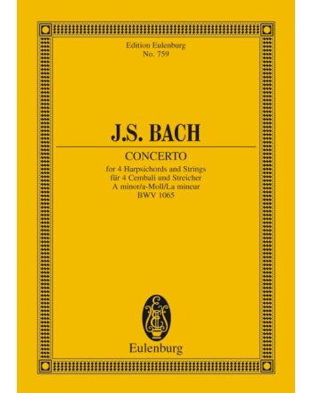 J. S. Bach - CONCERTO FOR 4 HARPSICHORDS AND STRINGS a MINOR BWV 1065, TASCHENPARTITUR