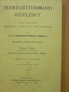 Természettudományi Közlöny 1902. (nem teljes évfolyam) [antikvár]