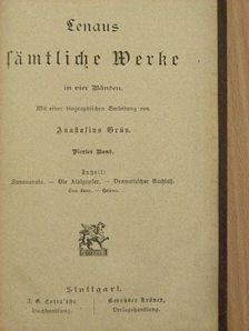 Lenau - Lenaus sämtliche Werke in vier Bänden 4. (gótbetűs) (töredék) [antikvár]