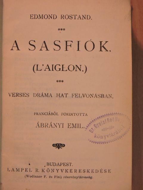 Bernard Shaw - A Sasfiók/A fiatalok/Őszi alkony álma/Tuba és Tubáné/Az ördög cimborája/Jelenetek [antikvár]