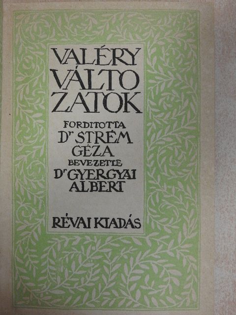 Paul Valéry - Változatok [antikvár]