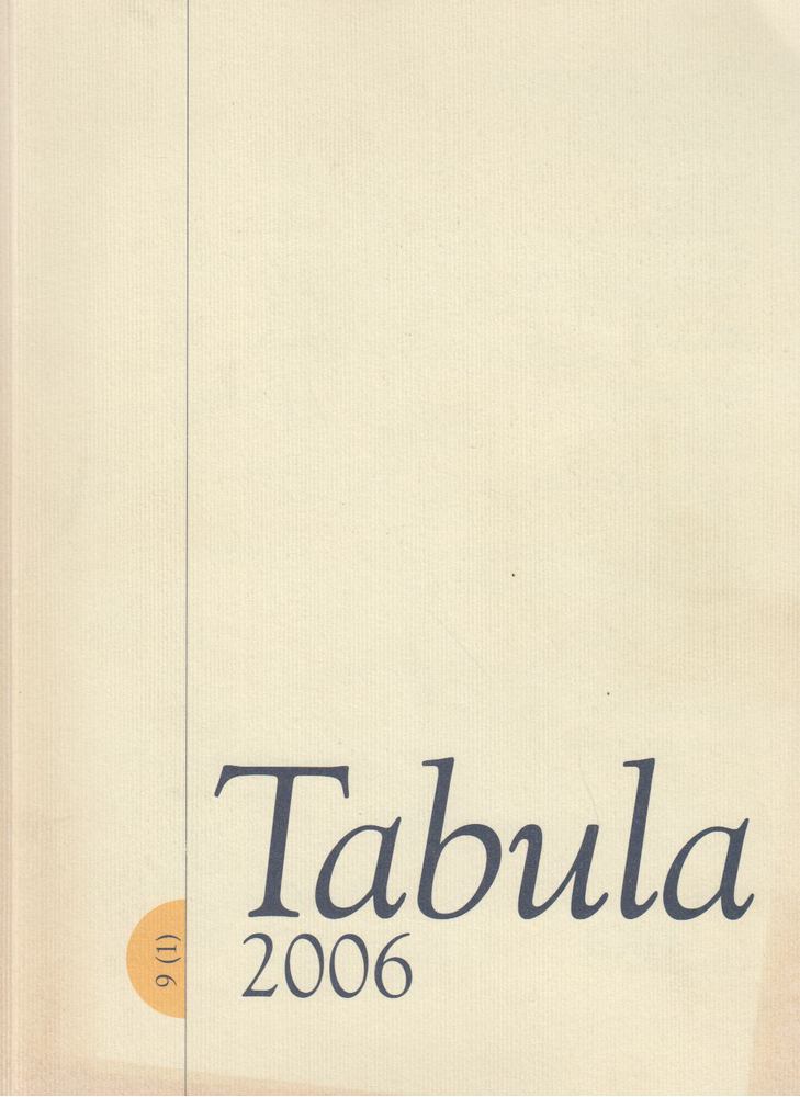 FEJŐS ZOLTÁN - Tabula 2006 9(1) [antikvár]
