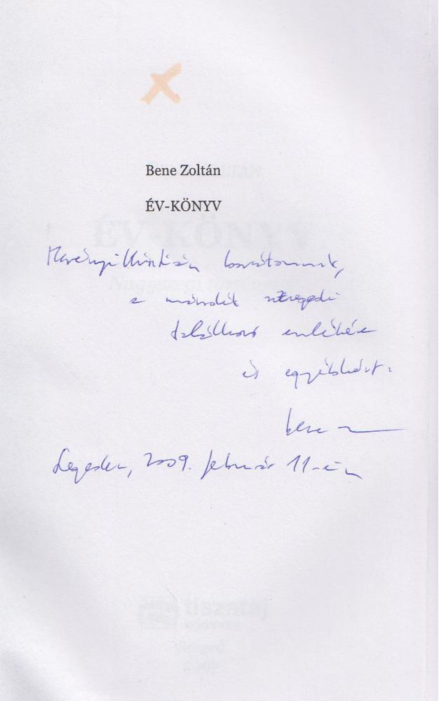 BENE ZOLTÁN - Év-könyv (dedikált) [antikvár]