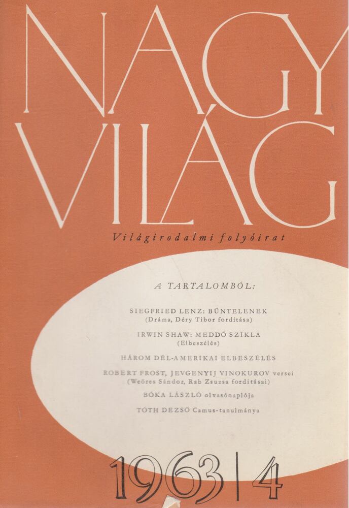 KARDOS LÁSZLÓ - Nagyvilág 1963/4. [antikvár]