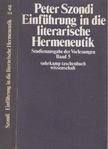 Szondi, Peter - Einführung in die literarische Hermeneutik [antikvár]