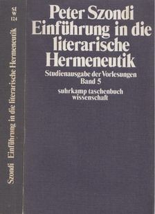 Szondi, Peter - Einführung in die literarische Hermeneutik [antikvár]