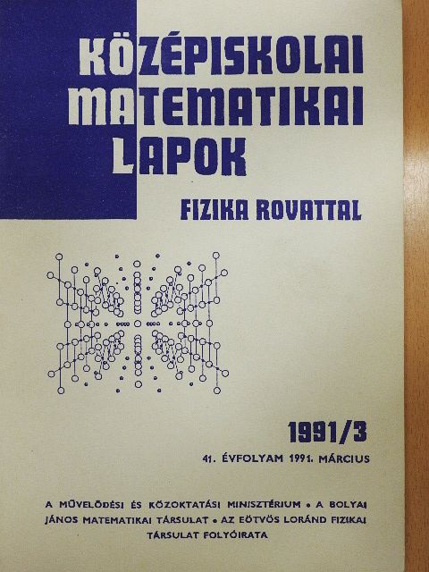 Középiskolai matematikai lapok 1991/3. [antikvár]