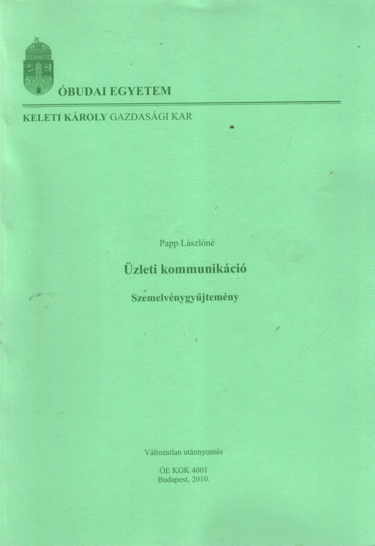 Papp Lászlóné - Üzleti kommunikáció [antikvár]