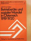 Garamvölgyi Judit - Betriebsräte und sozialer Wandel in Österreich 1919/1920 (dedikált példány) [antikvár]