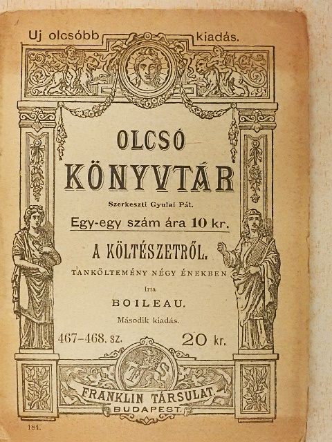 Boileau - A költészetről [antikvár]