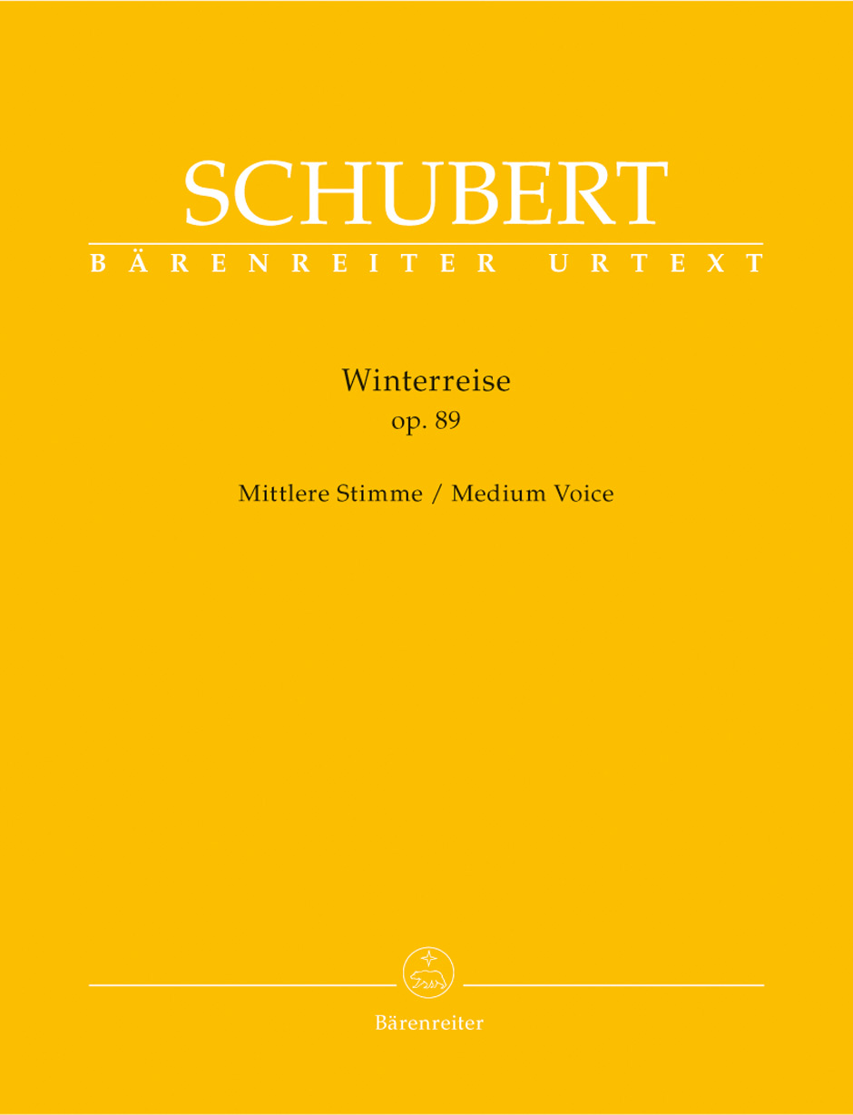 SCHUBERT - WINTERREISE OP.89 FÜR MITTLERE STIMME UND KLAVIER URTEXT (WALTHER DÜRR)