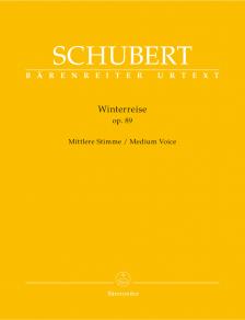 SCHUBERT - WINTERREISE OP.89 FÜR MITTLERE STIMME UND KLAVIER URTEXT (WALTHER DÜRR)