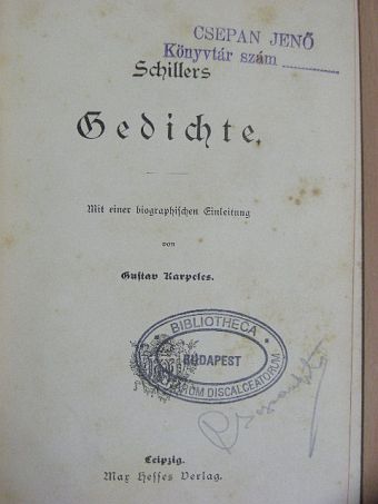 Friedrich Schiller - Schillers Gedichte (gótbetűs) [antikvár]