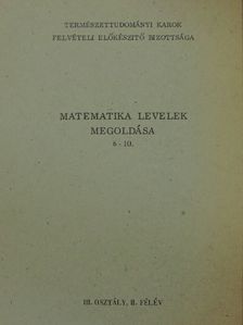 Matematika levelek megoldása 6-10. [antikvár]