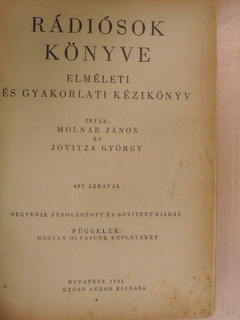 Jovitza György - Rádiósok könyve [antikvár]