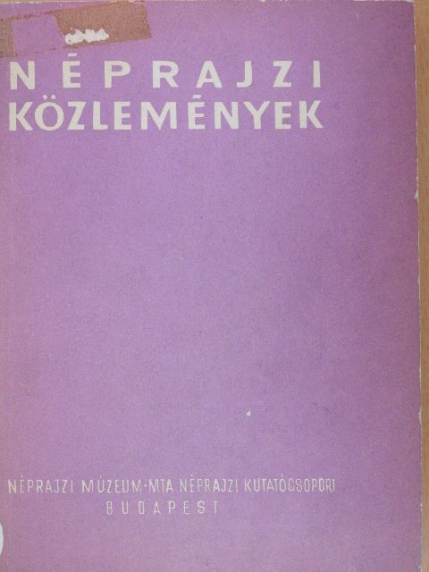 Nagy Ilona - Néprajzi közlemények XII. 1-2. [antikvár]