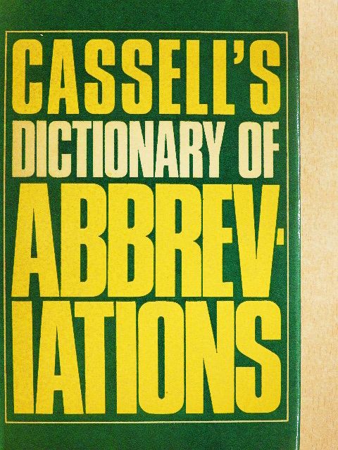 Cassell's Dictionary of Abbreviations [antikvár]