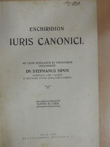 Dr. Sipos István - Enchiridion iuris canonici [antikvár]