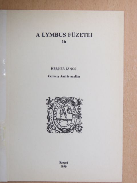 Herner János - Kazinczy András naplója [antikvár]