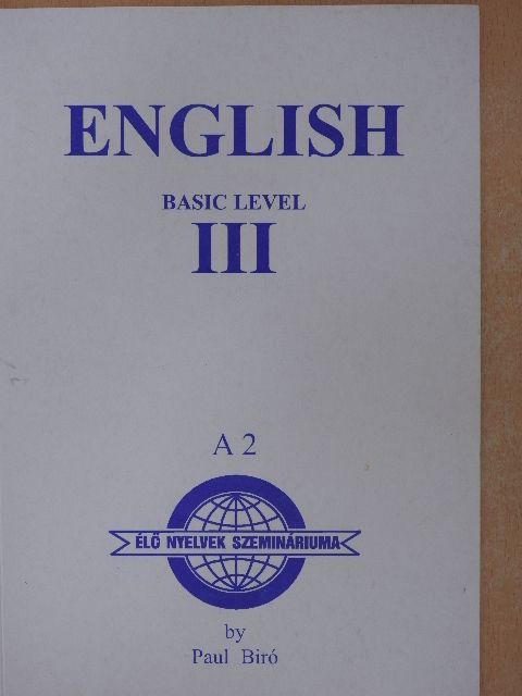 Biró Pál - English III. [antikvár]