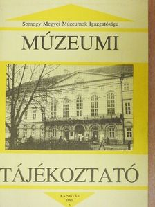 Dr. Szaru Magda - Múzeumi tájékoztató 1995/3. [antikvár]