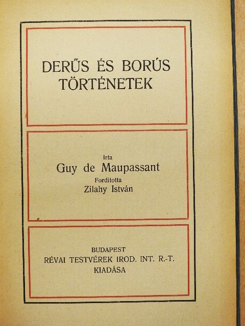 France Anatol - Derűs és borús történetek/Komédiás-történet [antikvár]
