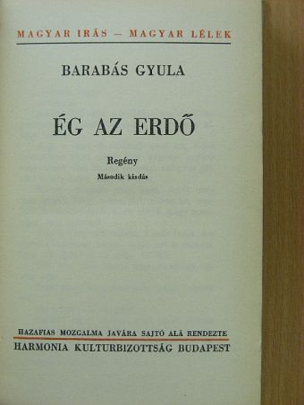 Barabás Gyula - Ég az erdő [antikvár]