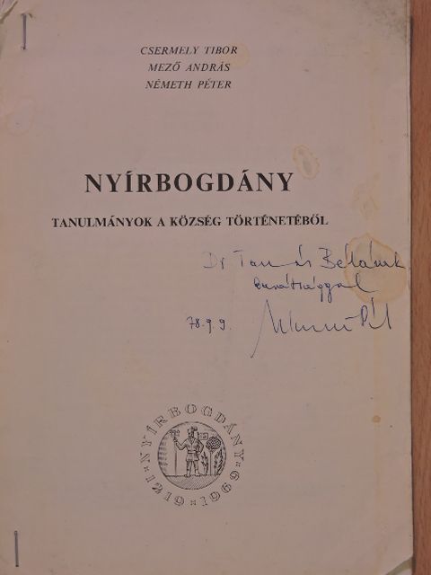 Németh Péter - Nyírbogdány (dedikált példány) [antikvár]