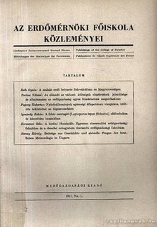 Dr. Botvay Károly - Az Erdőmérnöki Főiskola közleményei 1957 No. 1. [antikvár]