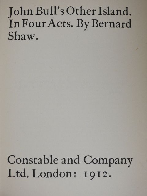 Bernard Shaw - John Bull's Other Island [antikvár]