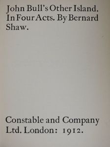 Bernard Shaw - John Bull's Other Island [antikvár]
