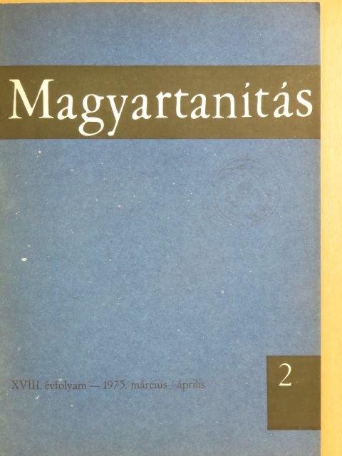 Abaházi Richárdné - Magyartanítás 1975. március-április [antikvár]