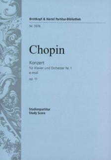 Chopin - KONZERT FÜR KLAVIER UND ORCHESTER NR.1 e-MOLL OP.11, STUDIENPARTITUR