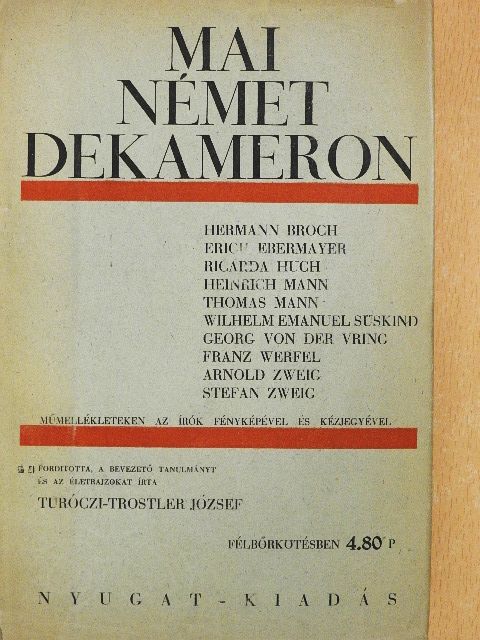 Arnold Zweig - Mai német Dekameron [antikvár]