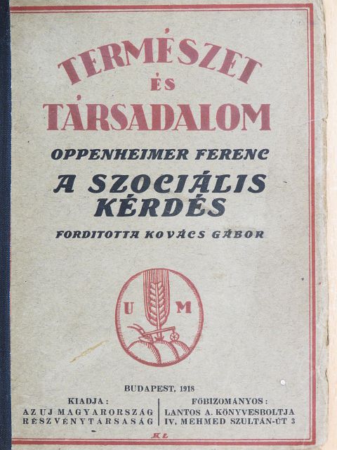 Oppenheimer Ferenc - A szociális kérdés [antikvár]