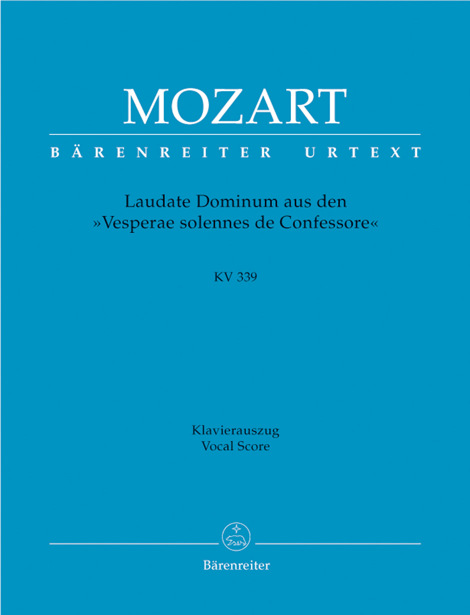 MOZART, W,A, - LAUDATE DOMINUM AUS VESPERAE SOLENNES DE CONFESSORE KV 339 KLAVIERAUSZUG